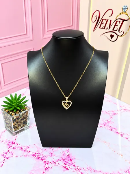 Collar Corazón Doble