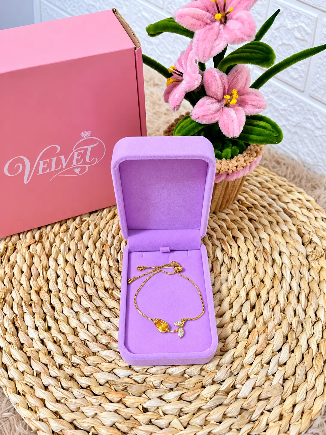 Pulsera Ajustable Piedra Ámbar