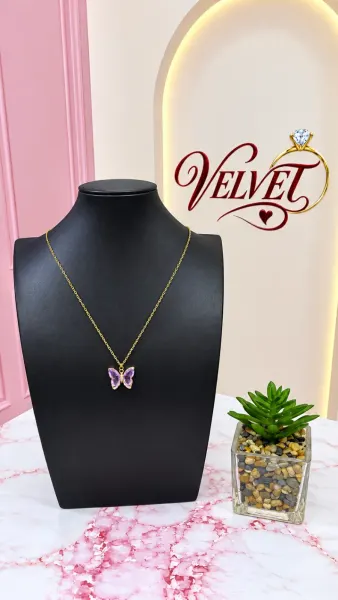 Collar Mariposa Lila