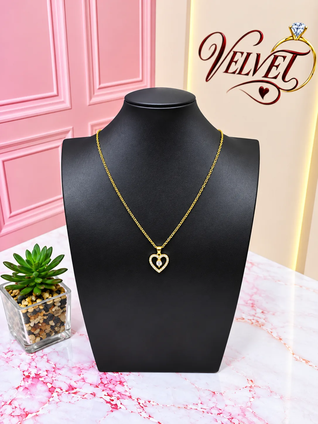 Collar Corazón de Cristal