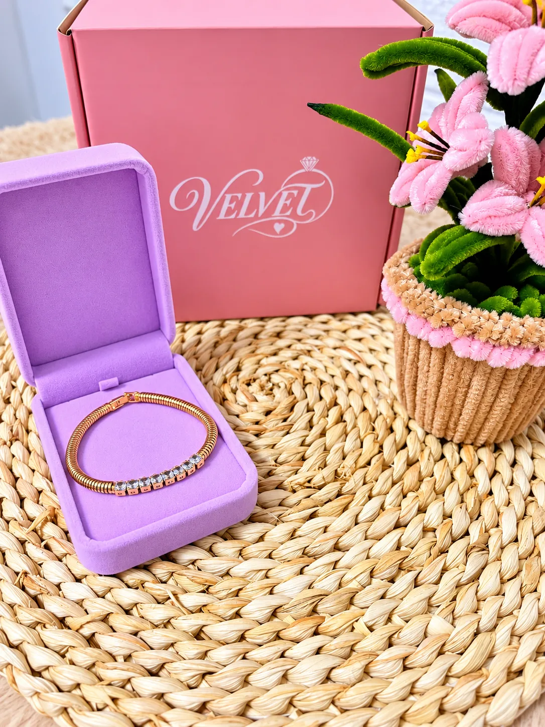 Pulsera Rígida con Brillantes