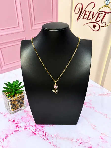 Collar Tulipán Rosa