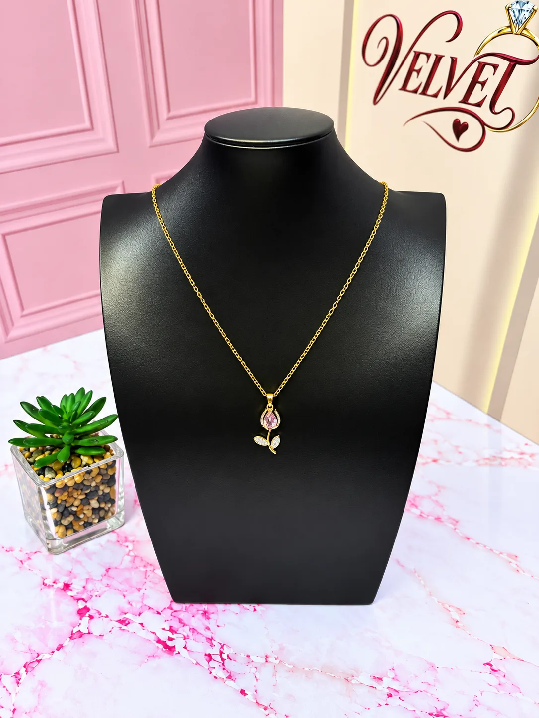 Collar Tulipán Rosa