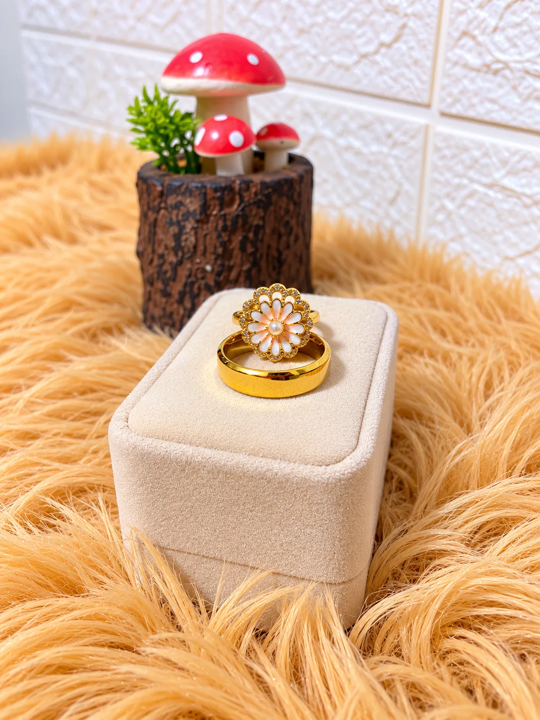Dúo de Anillos Flor de Perla